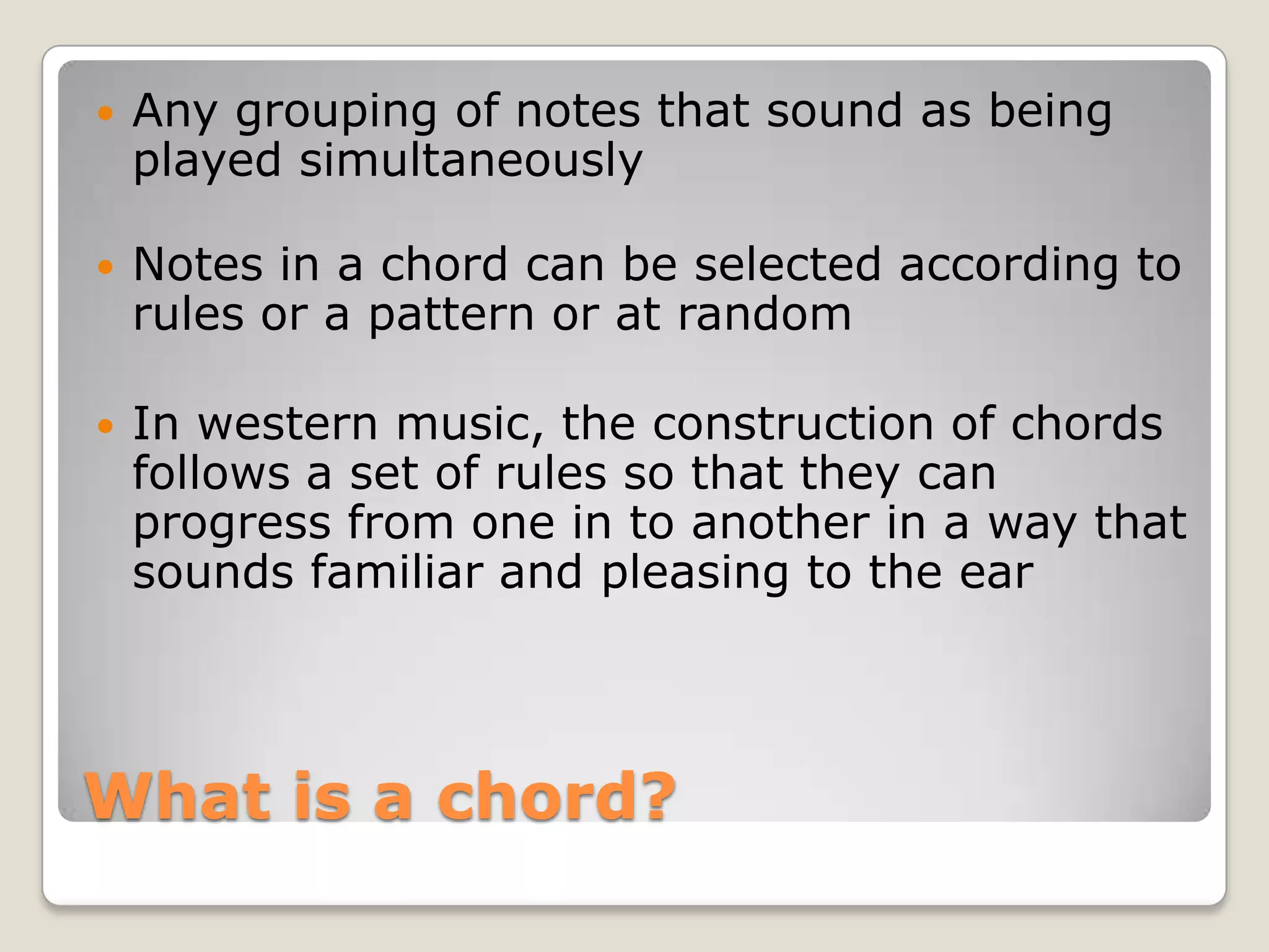 Music 10 chords ppt | PPTX
