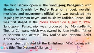 Philippine Opera Examples music 10 q4-the Philippine operas plays.pptx