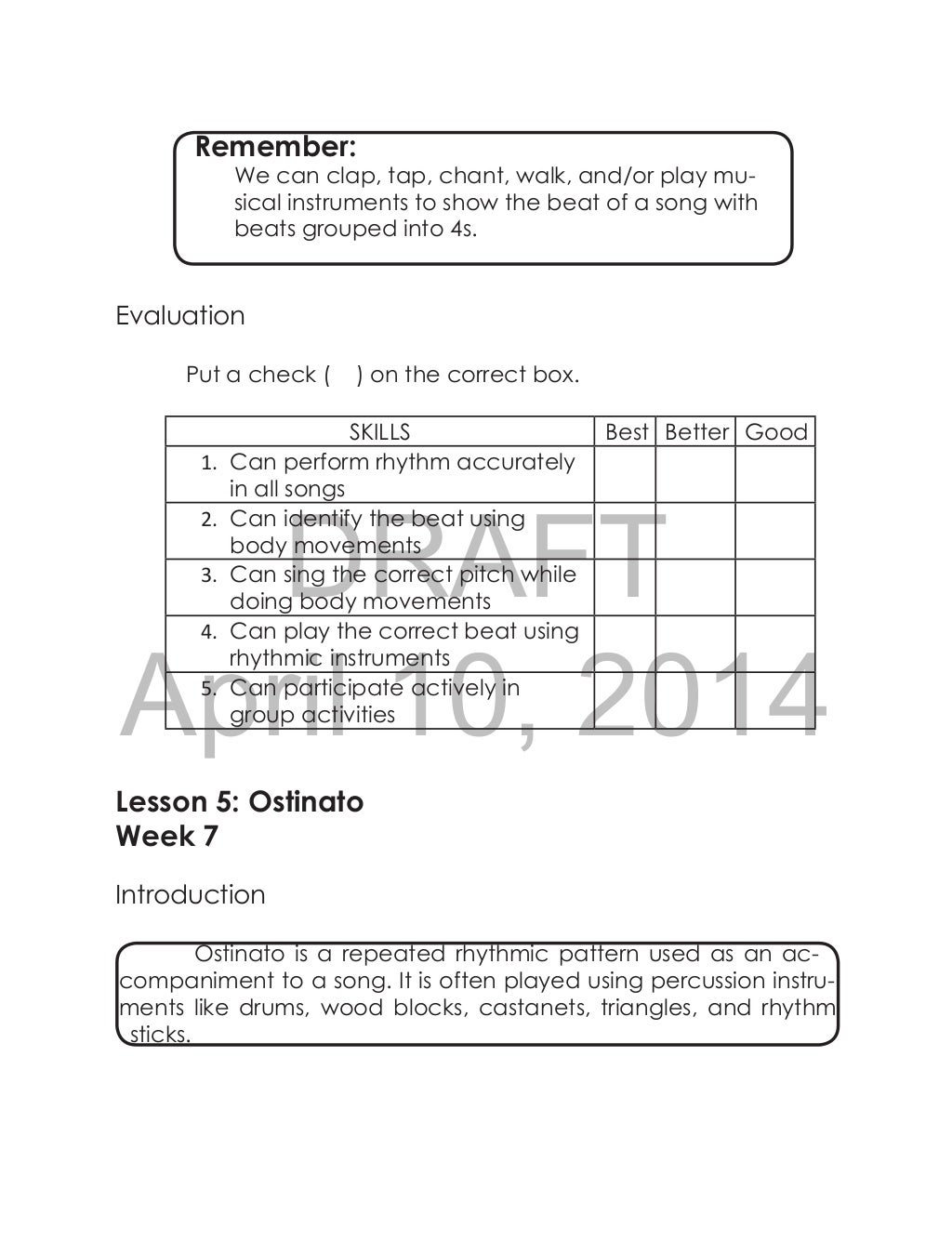Grade 3 Music Learners Module