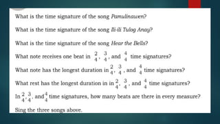 MUSIC 6 Quarter 1 Module 1. Notes and Rests