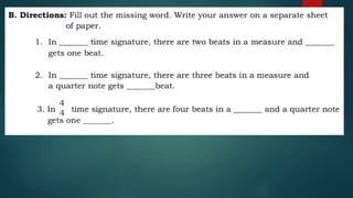 MUSIC 6 Quarter 1 Module 1. Notes and Rests