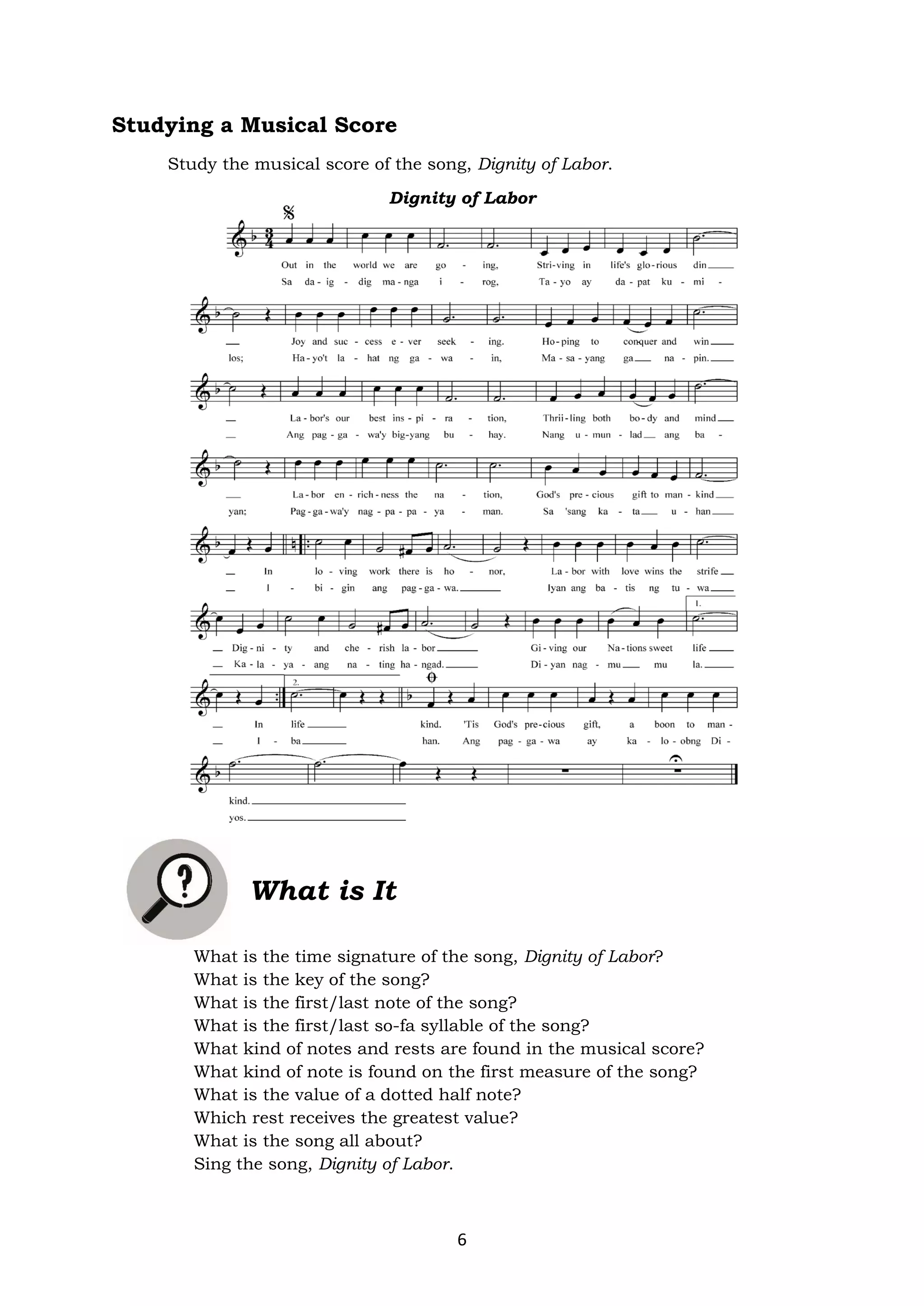 Music6 q1 mod1_rhythm notes and rests_final08032020 | PDF