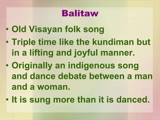 Music 7 lesson 3 music of the visayas PPT