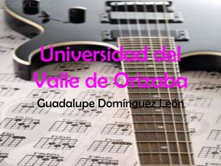 Universidad del Valle de Orizaba Guadalupe Domínguez León 