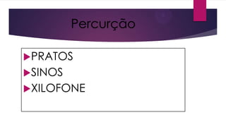 Percurção
PRATOS
SINOS

XILOFONE

 