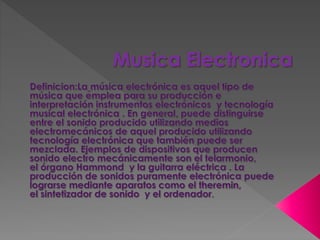 Musica electronica