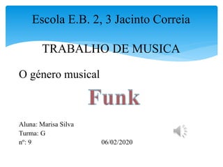 Escola E.B. 2, 3 Jacinto Correia
TRABALHO DE MUSICA
 