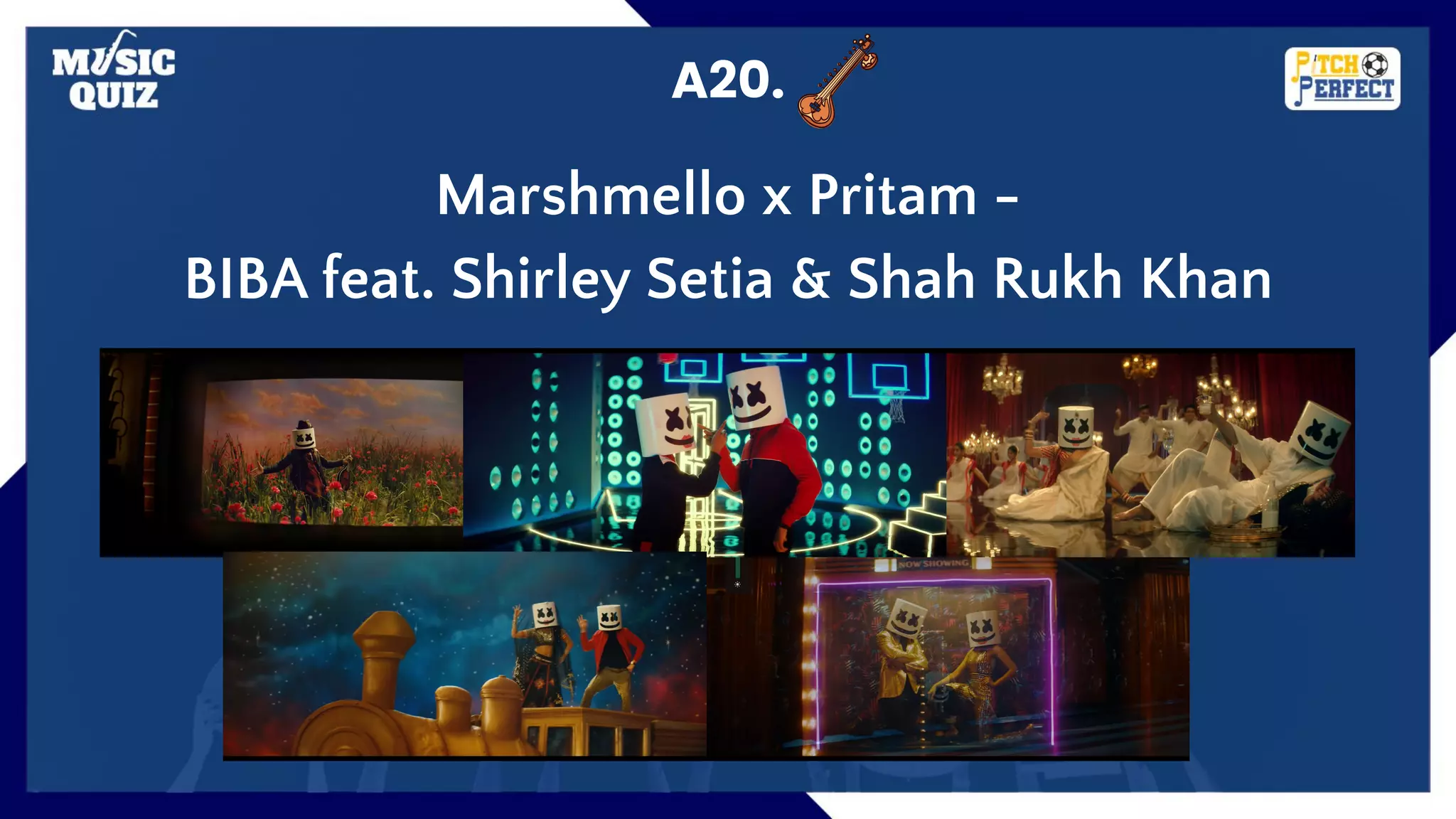 A20.
Marshmello x Pritam -
BIBA feat. Shirley Setia & Shah Rukh Khan
 
