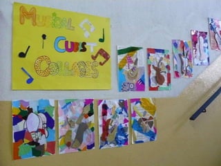 Musical cubist collage