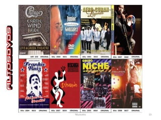 649 - 650    ORIGINAL   Año: 2004   0651   ORIGINAL   Año: 2001   0652   ORIGINAL   Año: 2007   0660   ORIGINAL




Año: 2004    0653       ORIGINAL    Año: 2007   0654   ORIGINAL   Año: 2003   0664   ORIGINAL   Año: 2008   0657   ORIGINAL

                                                            Musicales                                                         13
 