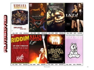 Año: 2007   0709   ORIGINAL   Año: 2008   0084   ORIGINAL   Año: 2004   0680   ORIGINAL    Año: 2009    0697   CUSTOM




Año: 2006   0703   ORIGINAL   Año: 2009   0699   ORIGINAL   Año: 2006   0704   ORIGINAL   Año: 2006    0705 ORIGINAL

                                                     Musicales                                                          16
 