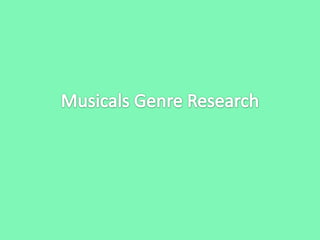 Musical Film Genre Research