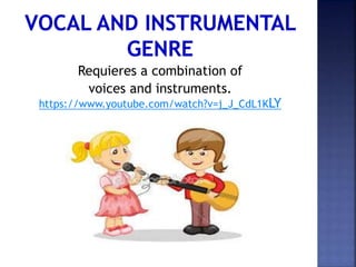 Requieres a combination of
voices and instruments.
https://www.youtube.com/watch?v=j_J_CdL1KLY
 
