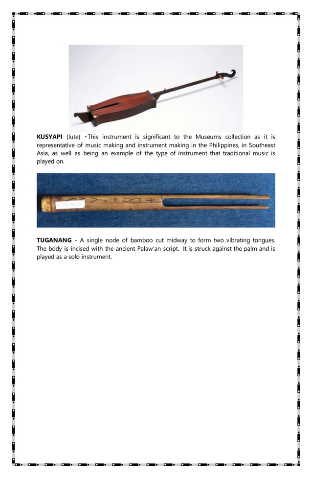 Musical instrument in mindoro palawan and visayas