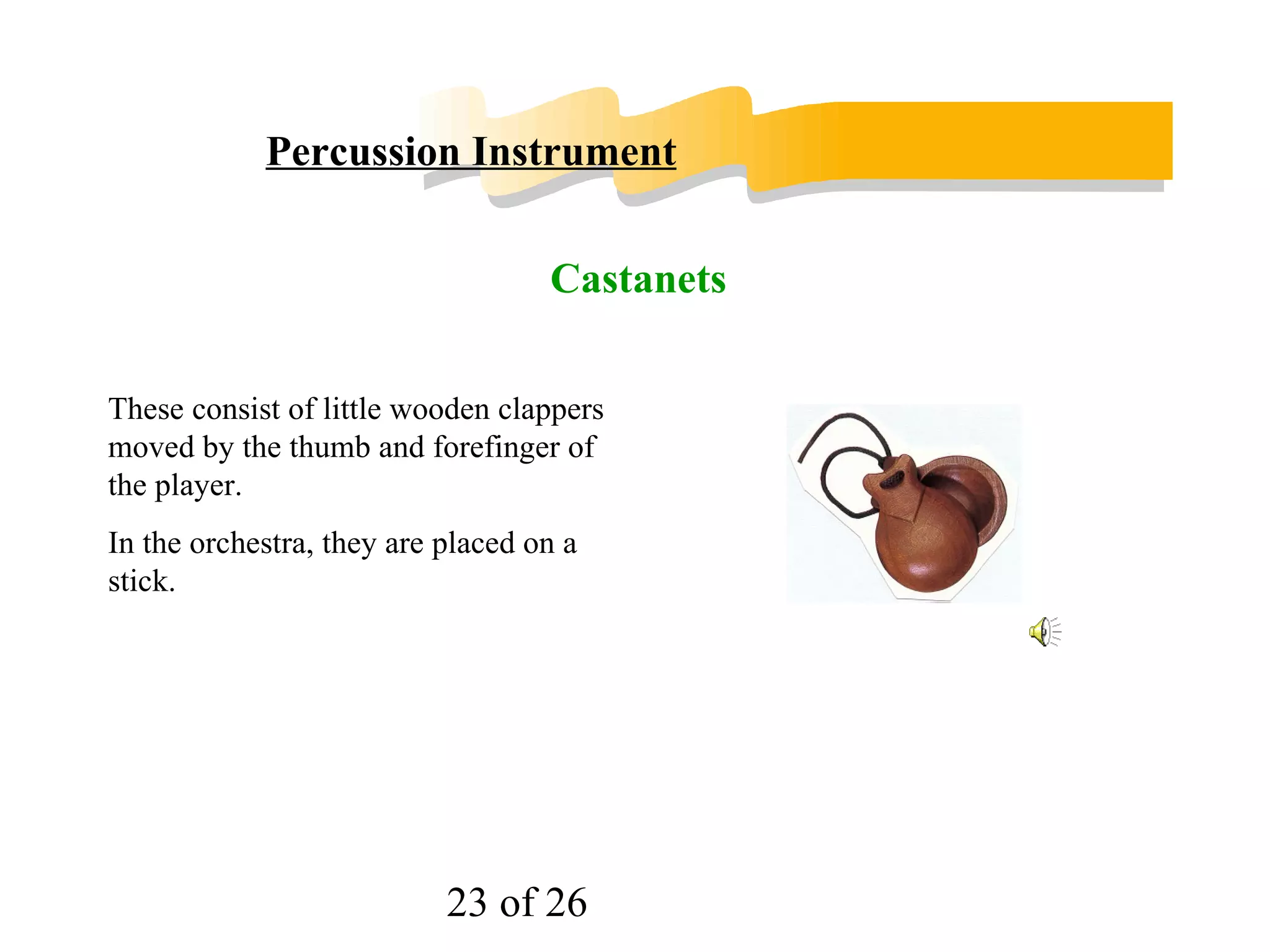 Brass Instrument It is a long conical tube coiled into a circular shape and ends in a large bell shape. 