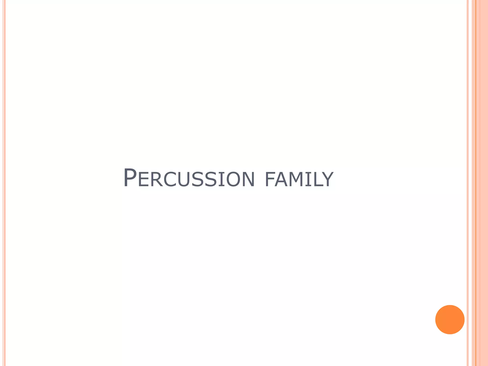 PERCUSSION FAMILY

 