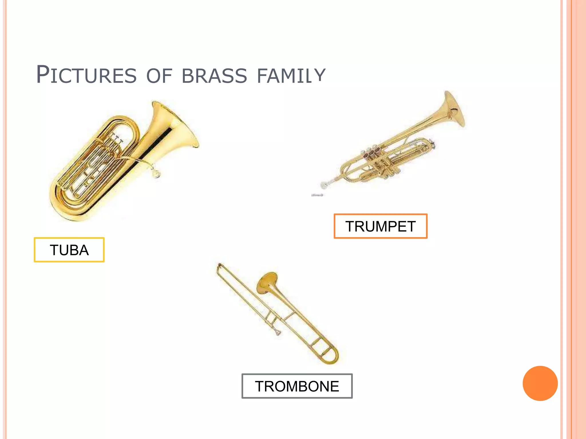 PICTURES

OF BRASS FAMILY

TRUMPET
TUBA

TROMBONE

 