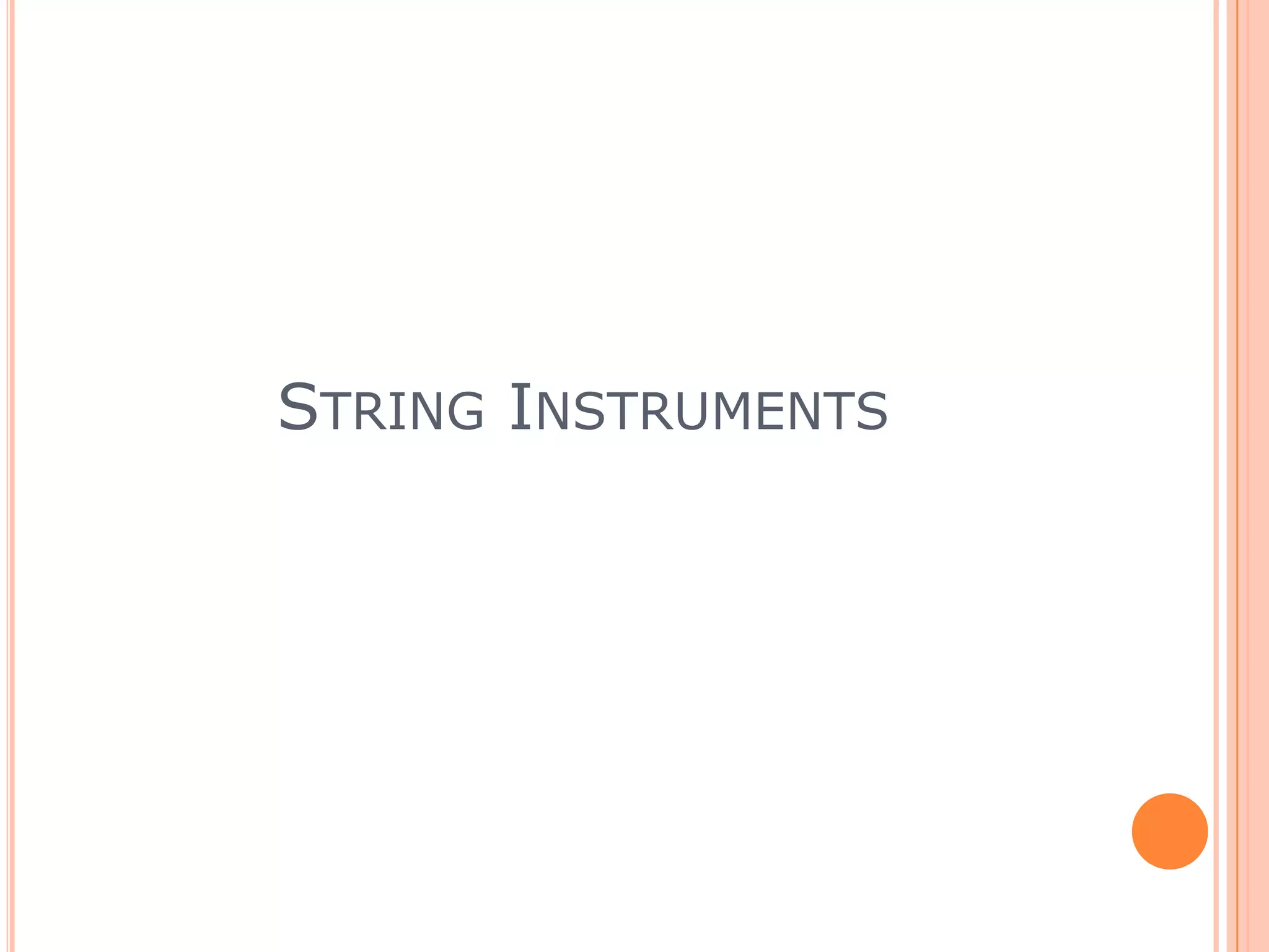 STRING INSTRUMENTS

 