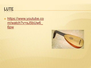 Musical instruments of renaissance | PPTX