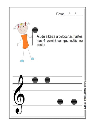 Musicalização infantil  exercicios