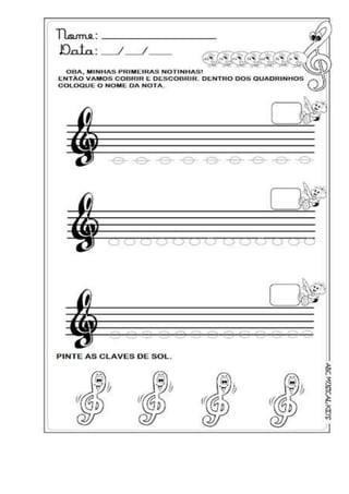 Musicalização infantil  exercicios