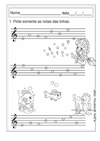 Musicalização infantil  exercicios