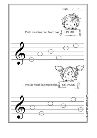 Musicalização infantil  exercicios