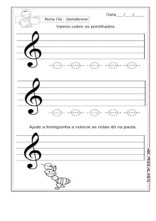 Musicalização infantil  exercicios