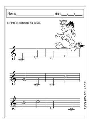 Musicalização infantil  exercicios