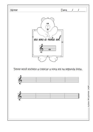 Musicalização infantil  exercicios