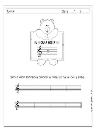 Musicalização infantil  exercicios