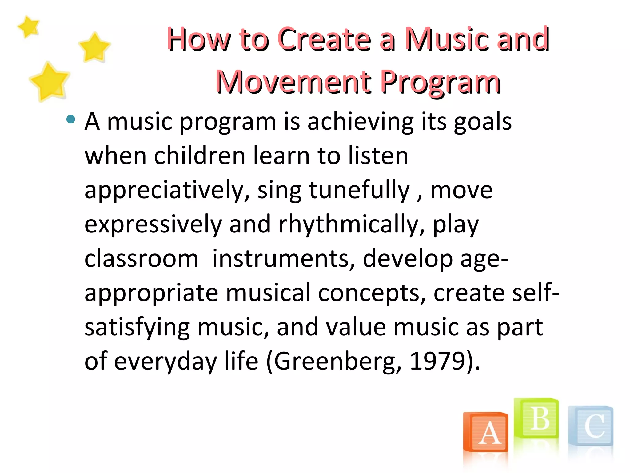 Music and movement | PPT