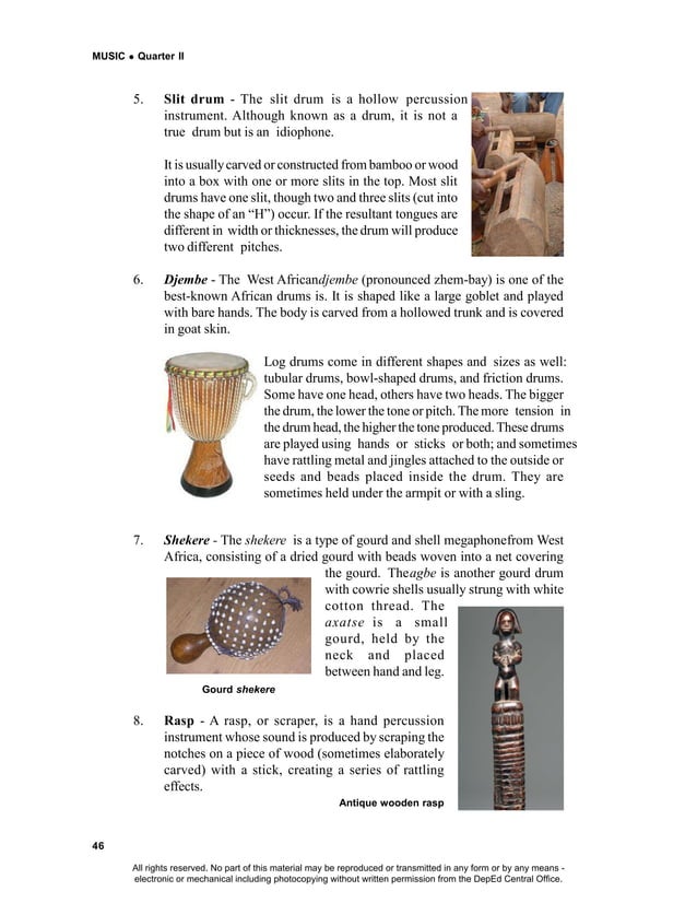 MUSIC and ARTS Gr. 10 Learner's Module Quarter 1 to 4 complete