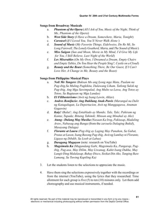Music & arts gr10 TG Teaching Guide qtr 1 to qtr 4 complete | PDF