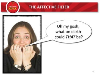 Oh my gosh,
what on earth
could THAT be?
11
THE AFFECTIVE FILTER
 