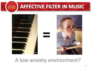 18
A low-anxiety environment?
 