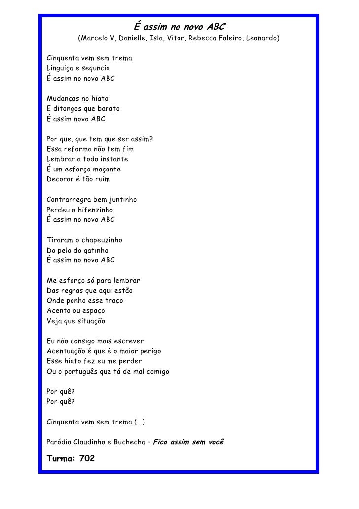 Letra Da Musica Claudinho E Buchecha Fico Assim Voce
