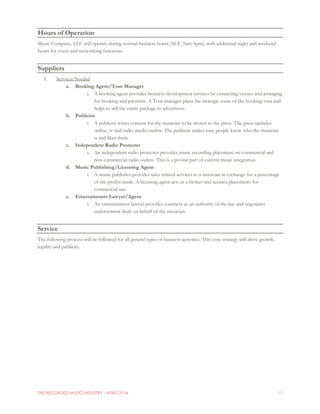 music business plan template pdf
