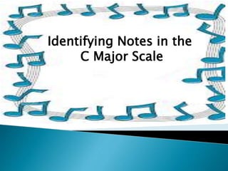 Identifying Notes in the
C Major Scale
 