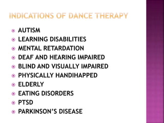  AUTISM
 LEARNING DISABILITIES
 MENTAL RETARDATION
 DEAF AND HEARING IMPAIRED
 BLIND AND VISUALLY IMPAIRED
 PHYSICALLY HANDIHAPPED
 ELDERLY
 EATING DISORDERS
 PTSD
 PARKINSON’S DISEASE
 