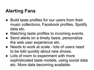Data Science for Live Music