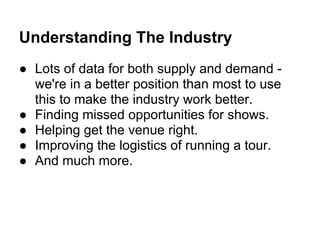 Data Science for Live Music