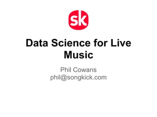 Data Science for Live Music