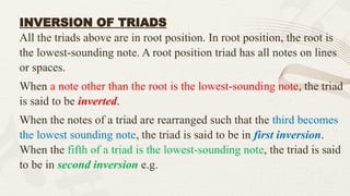 Root Position Inversion MUSIC E-LEARNING NOTE JSS3.pptx PRESENTATION | PPTX