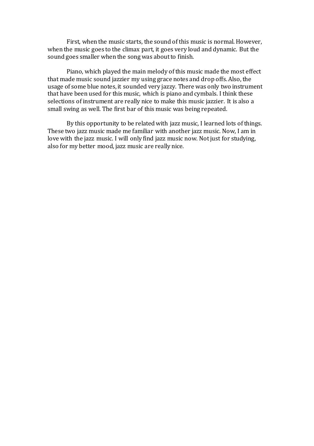 music classification essay
