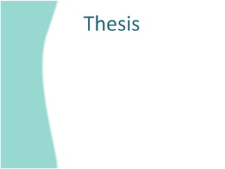 Thesis 
 
