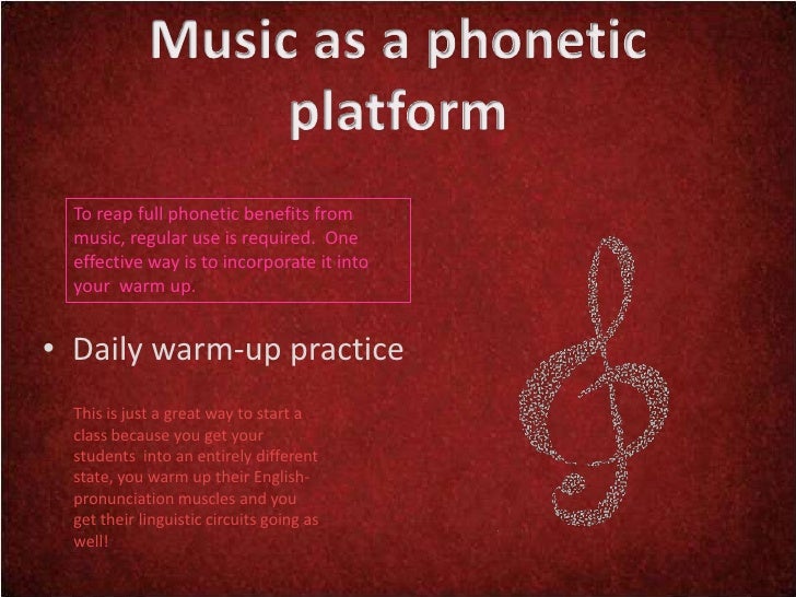 Music for pronunciation