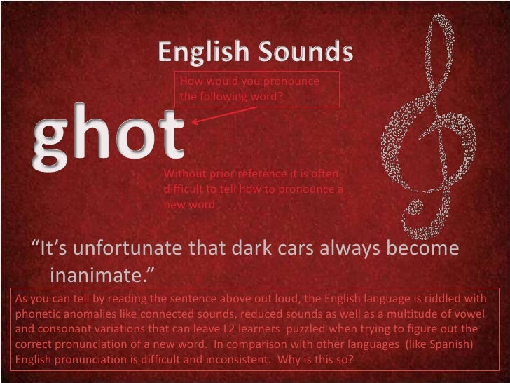 Music for pronunciation