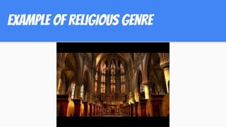 EXAMPLE OF RELIGIOUS GENRE
 