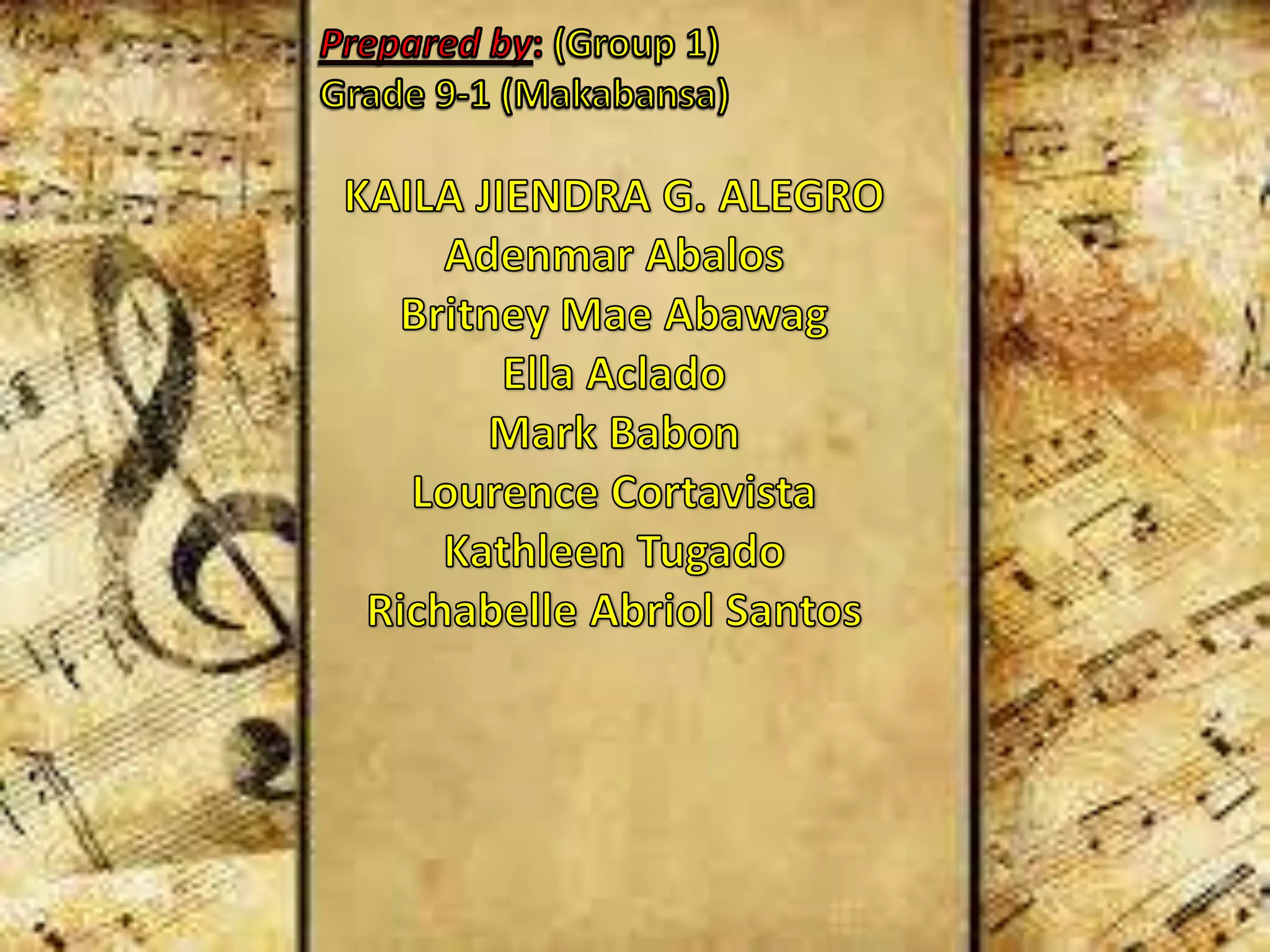 Learner's Material MUSIC 9 unit 2